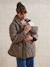 Quilted maternity and post-maternity evolving jacket coat taupe 