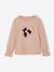 Romantic Top with Fancy Motif for Girls rosy 