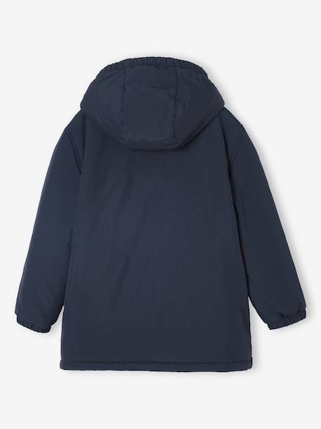 Hooded Sherpa-Lined Parka for Boys black+khaki 
