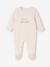 Pack of 2 Velour Sleepsuits for Newborns pale pink 