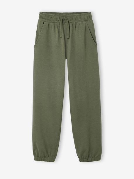 Oversized Fleece Trousers for Boys, JONEN khaki 