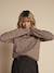 Raglan sleeve nursing jumper with braid ENVIE DE FRAISE beige 