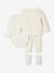 Set of 4 Plain Knit Items for Newborns: Cardigan + Trousers + Booties + Bodysuit ecru 