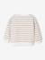 Striped Fleece Sweatshirt with Shoulder Fastening for Newborns ecru 