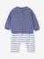 Sweatshirt & Trousers Combo for Babies 6308+marl blue+pale pink 