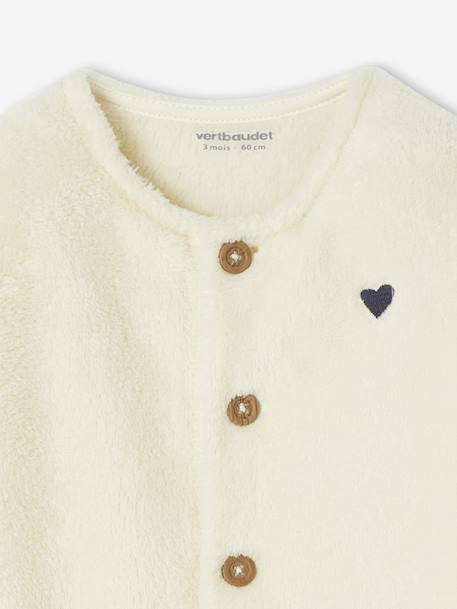 Onesie with Animal or Heart Print for Newborns chocolate+ecru 