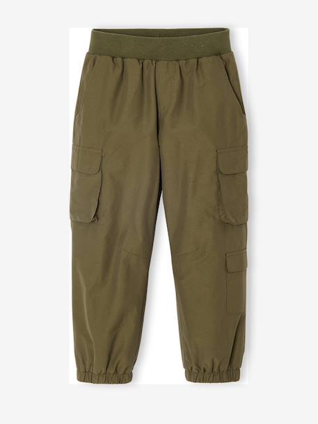 Water-Repellent Utility Trousers for Boys khaki 