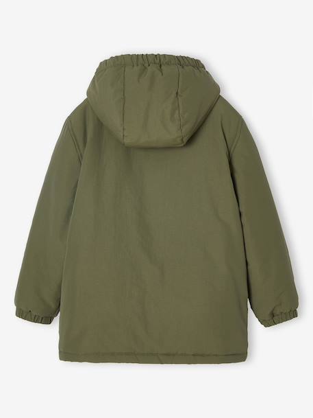 Hooded Sherpa-Lined Parka for Boys black+khaki 