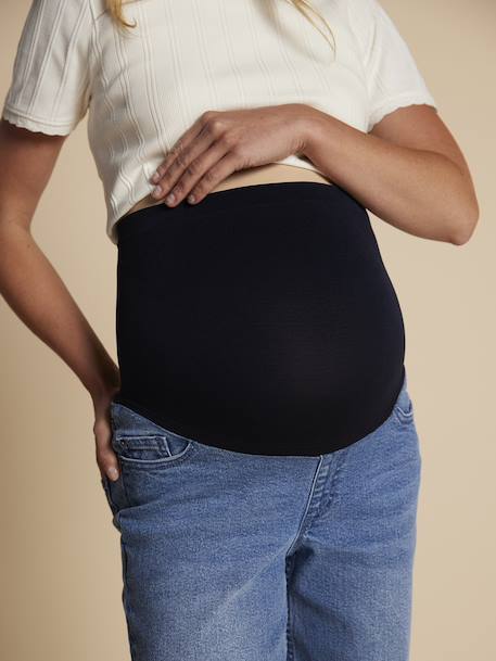 Wide-Leg Maternity Jeans with Seamless Belly Band, ENVIE DE FRAISE stone 