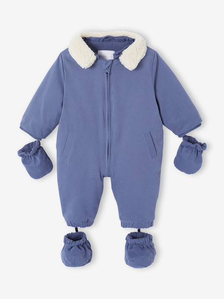 Convertible Pramsuit for Newborns navy blue 