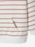 Striped Fleece Sweatshirt with Shoulder Fastening for Newborns ecru 