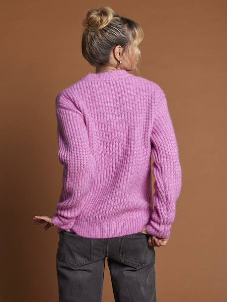 ENVIE DE FRAISE nursing jumper in pearl knit raspberry pink 