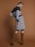 Striped knitted maternity dress ENVIE DE FRAISE navy blue 