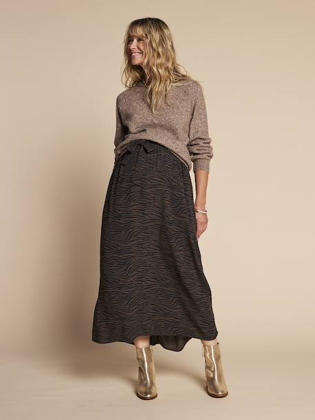 Raglan sleeve nursing jumper with braid ENVIE DE FRAISE beige 