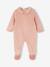 Pack of 2 Velour Sleepsuits for Newborns pale pink 