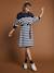 Striped knitted maternity dress ENVIE DE FRAISE navy blue 