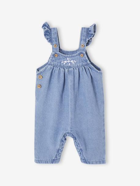 2-Piece Set for Newborns: Denim Dungarees + Bodysuit stone 