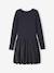Girl's two-fabric bubble dress anthracite 