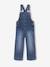 Wide-Leg Denim Dungarees for Girls black denim+denim grey+medium blue+stone 