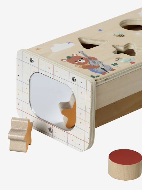 2-in-1 Shape Sorter in FSC® Wood, THE HAPPY ANIMALS yellow 