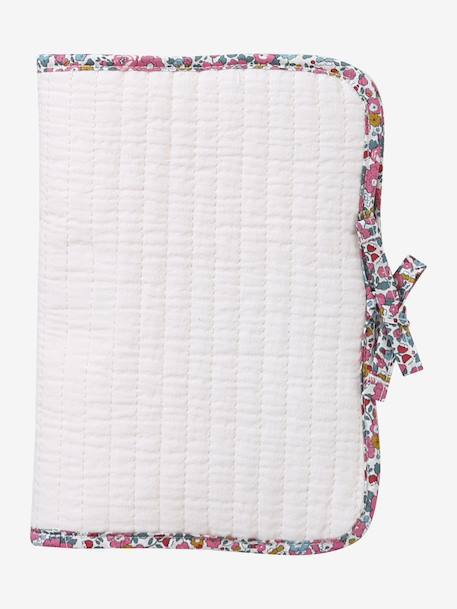 Customisable cotton muslin and ENVIE DE FRAISE Liberty health record cover pale pink 