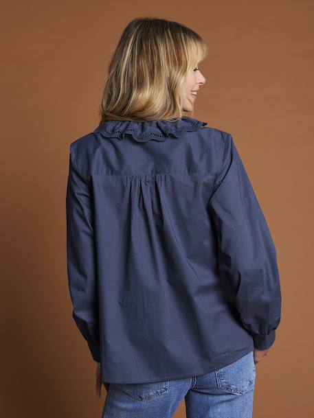 Ruffled Blouse, Maternity & Nursing, ENVIE DE FRAISE night blue 