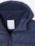 Padded Jacket with Polar Fleece Lined Hood, Reflective Effect & Recycled Fibre Padding for Boys Grey+navy blue 
