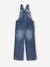Wide-Leg Denim Dungarees for Girls black denim+denim grey+medium blue+stone 