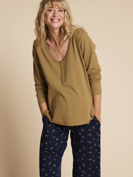 2-Piece Loungewear Set for Maternity & Nursing, ENVIE DE FRAISE olive 