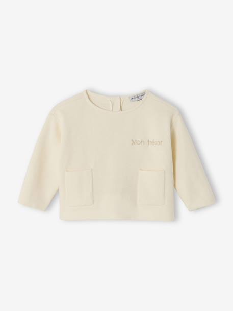 Customisable ENVIE DE FRAISE unisex baby knit set ecru 