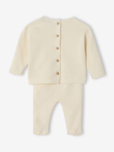 Customisable ENVIE DE FRAISE unisex baby knit set ecru 