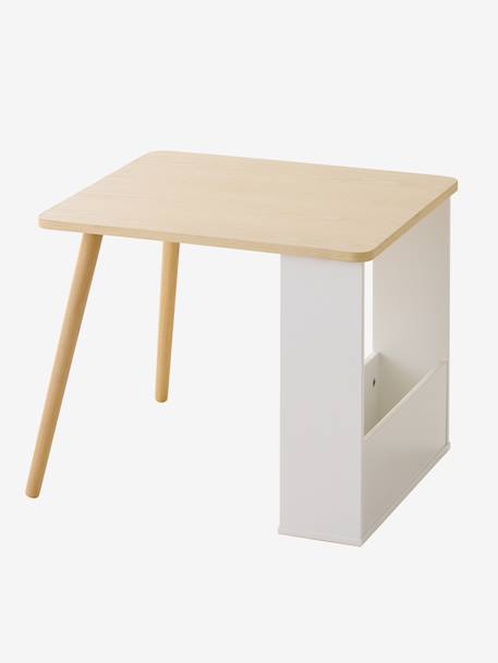 Set table and 2 child's bear chairs white 