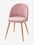 Child's chair in mottled fabric green+rose 