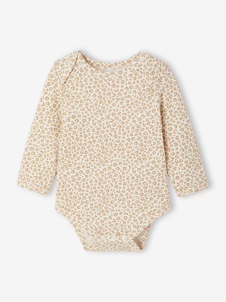 Pack of 5 Bodysuits with Cut-Away Shoulders for Newborns ecru 