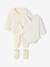 Set of 4 Plain Knit Items for Newborns: Cardigan + Trousers + Booties + Bodysuit ecru 