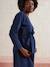 Fleece Sweatshirt Dress for Maternity navy blue 