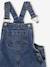Wide-Leg Denim Dungarees for Girls black denim+denim grey+medium blue+stone 