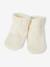Set of 4 Plain Knit Items for Newborns: Cardigan + Trousers + Booties + Bodysuit ecru 