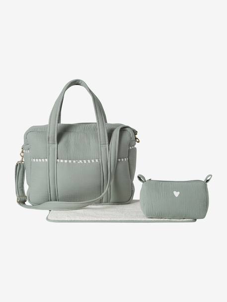 Customisable ENVIE DE FRAISE 24 or 48-hour changing bag sage green 