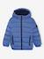 Padded Jacket with Polar Fleece Lined Hood, Reflective Effect & Recycled Fibre Padding for Boys Grey+navy blue 