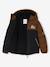 Two-tone Hooded Jacket with Recycled Polyester Padding, for Boys brown+sage green 