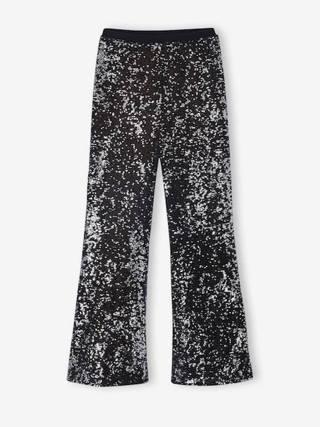 Girls' sequin trousers silver 