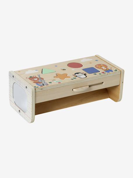 2-in-1 Shape Sorter in FSC® Wood, THE HAPPY ANIMALS yellow 