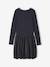 Girl's two-fabric bubble dress anthracite 
