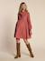 Cotton gauze nursing clothes dress by ENVIE DE FRAISE black+terracotta 