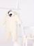 Sherpa pramwsuit for babies with ears and lined in PETIT BATEAU milleraies stripes ecru 