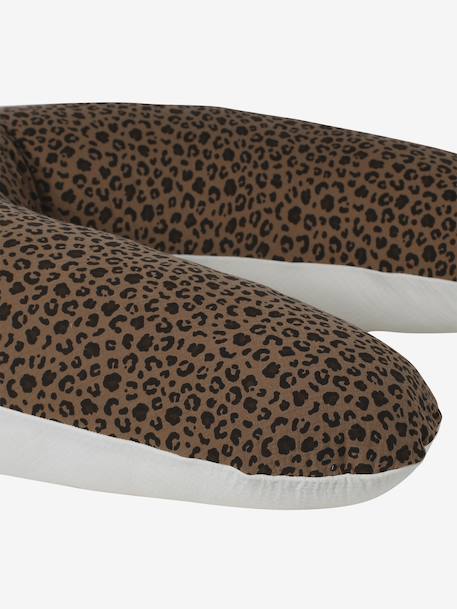 Leopard cotton muslin nursing pillow ENVIE DE FRAISE beige 