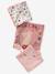 Pack of 3 muslin squares in cotton gauze ENCHANTED RABBIT set pink 