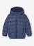 Padded Jacket with Polar Fleece Lined Hood, Reflective Effect & Recycled Fibre Padding for Boys Grey+navy blue 