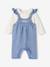 2-Piece Set for Newborns: Denim Dungarees + Bodysuit stone 